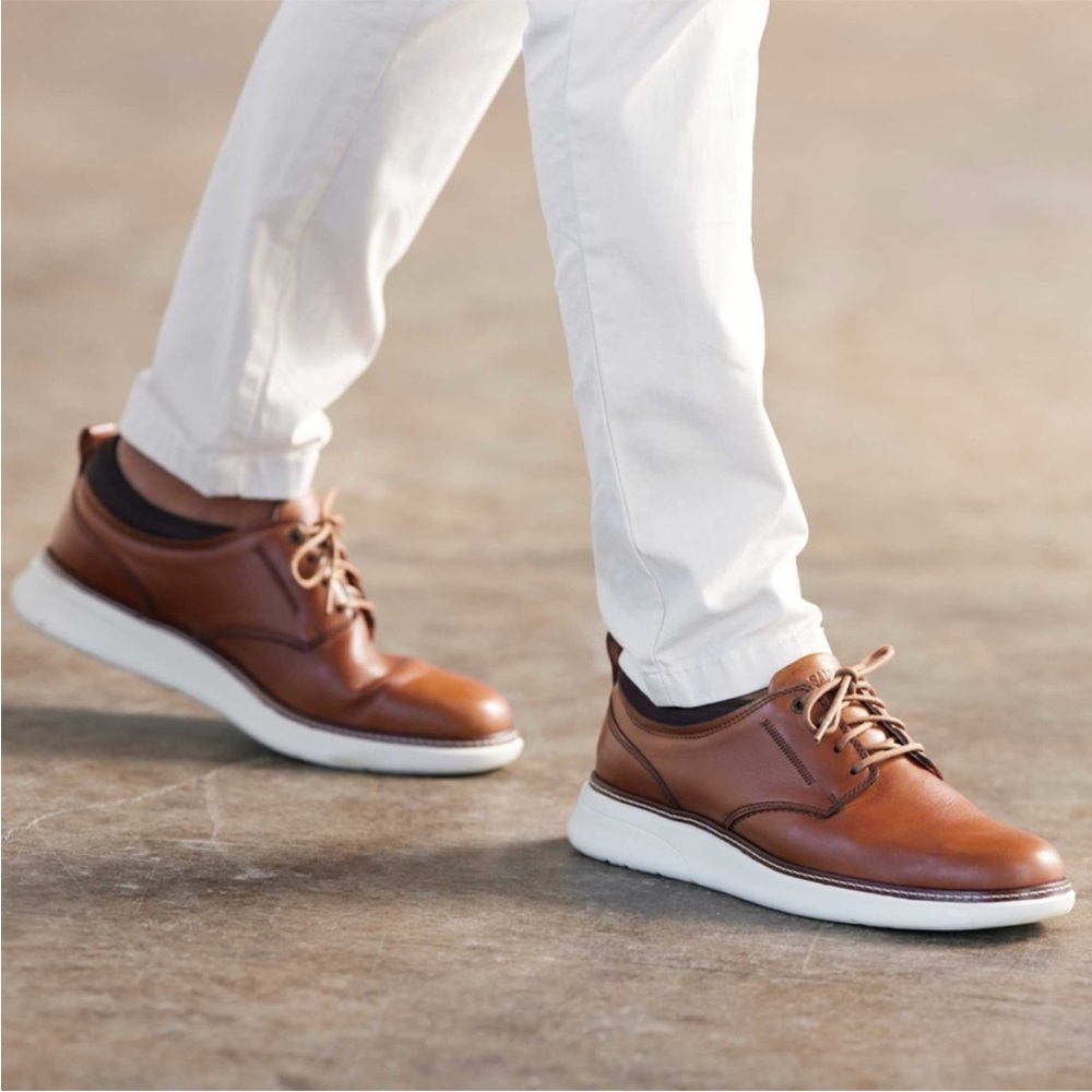Men’s Samuel Hubbard Rafael Lace-Ups in Tan Leather Size 14